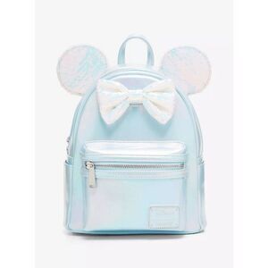 Loungefly Disney Minnie Mouse Iridescent Sequin Ears Mini Backpack